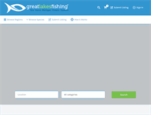 Tablet Screenshot of greatlakesfishing.com